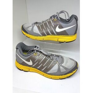 Nike LunarGlide+ 2 Running Shoes Womens 8.5 Gray Yellow Good Flywire Lunarlon